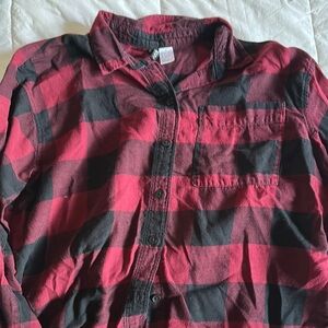 Red and Black Plaid Shirt